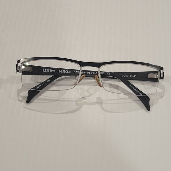 MIKLI MIKLI ML0943 0041 Eyeglasses Frame 54-17-135 Black White - Picture 3 of 13